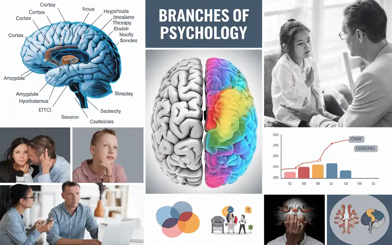 تعلم علم النفس مع دال أكاديمي: دليلك الشامل لفهم العقل والسلوك 2 فروع تخصص علم النفس